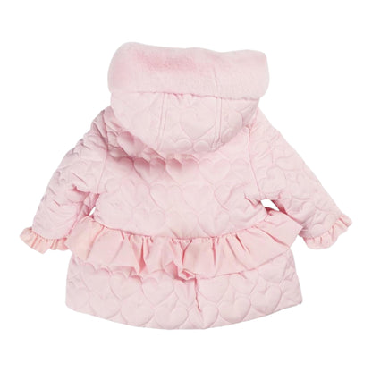 Mintini, Coats & Jackets, Mintini - Pink hearts and frill coat