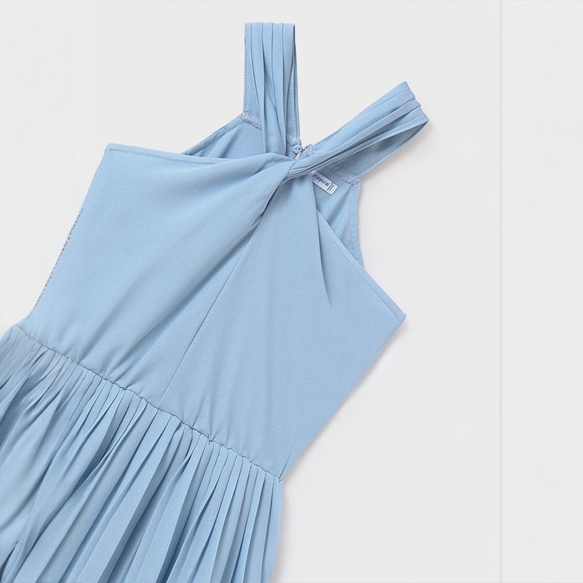 Mayoral, Playsuits, Mayoral - Pale blue pleat playsuit