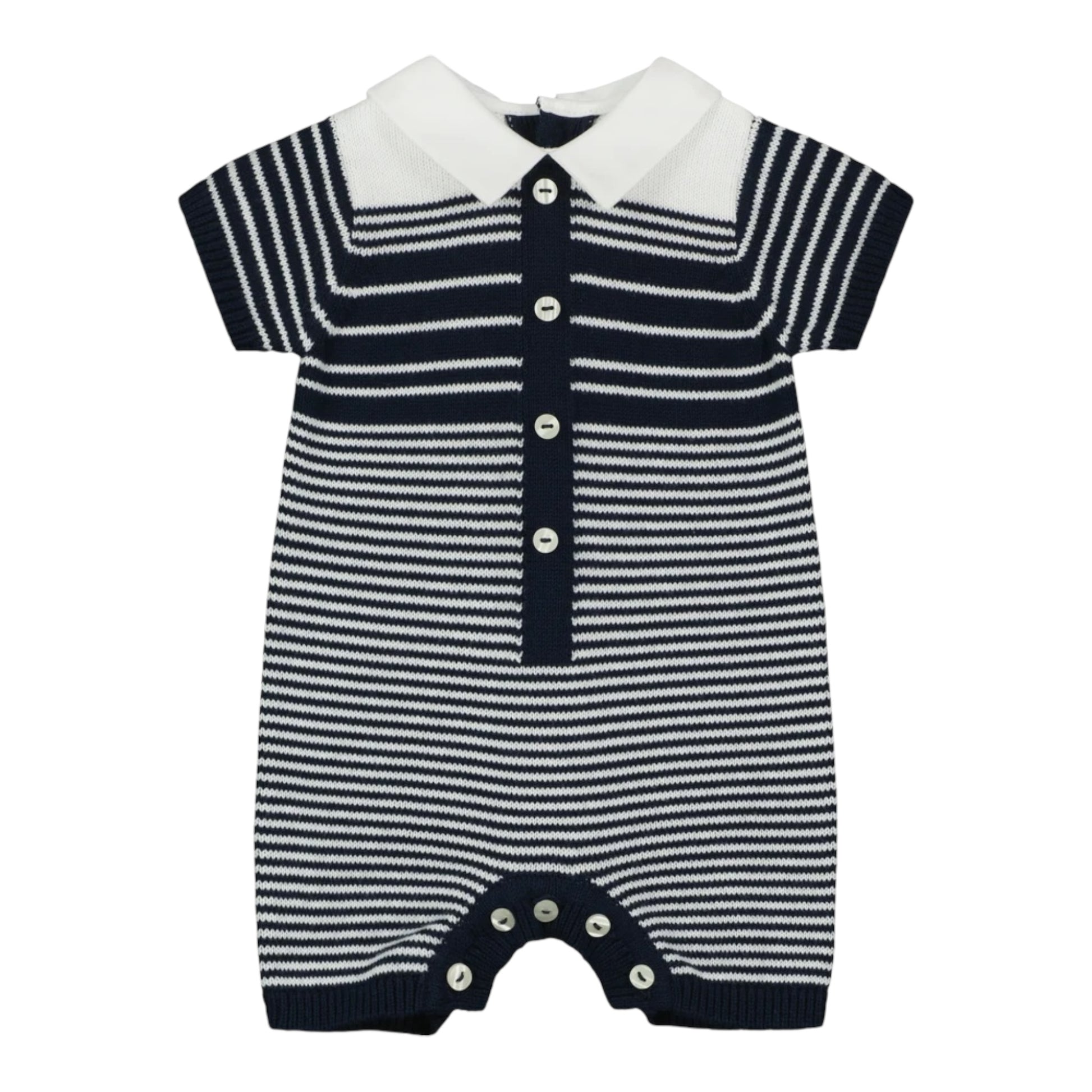 Emile et Rose, rompers, Emile et Rose - Baby Boys knit stripe all in one, Fabian