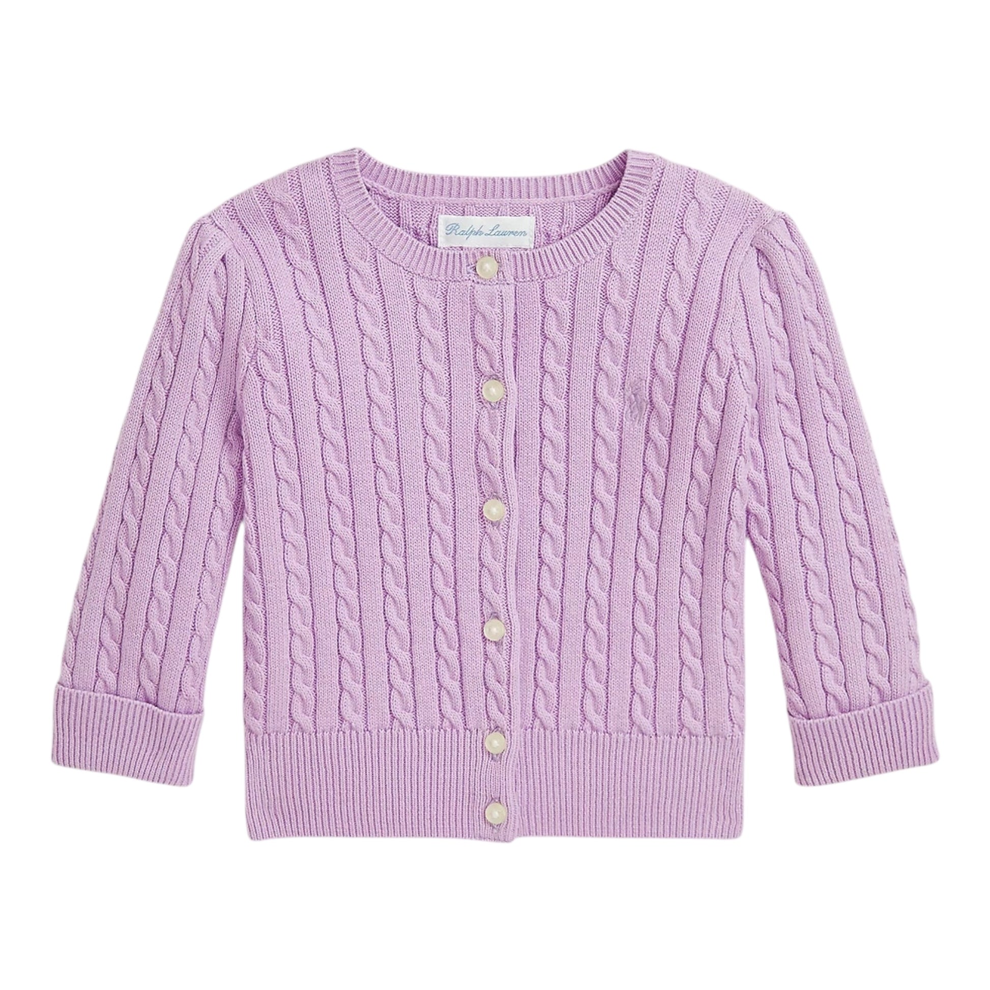 Ralph Lauren, Cardigans, Ralph Lauren - Spring iris lilac cable knit  cardigan