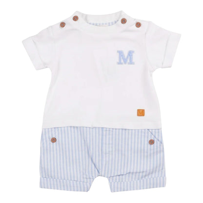 Mintini, All in ones, Mintini - Blue and white all in one, mock shorts and top