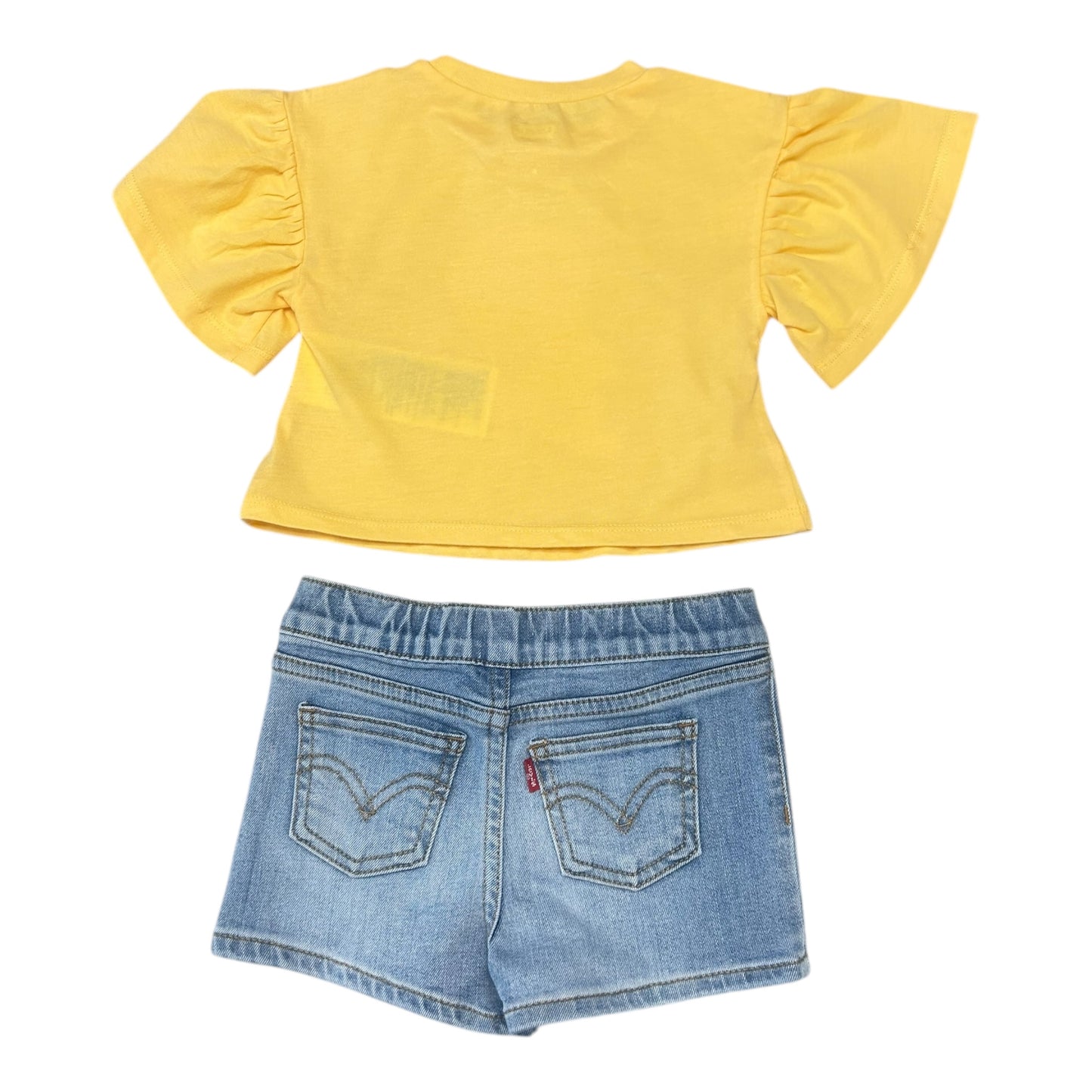 Levi's, 2 piece shorts outfits, Levi's - 2 piece shorts outfit, T-shirt and denim shorts, toddler