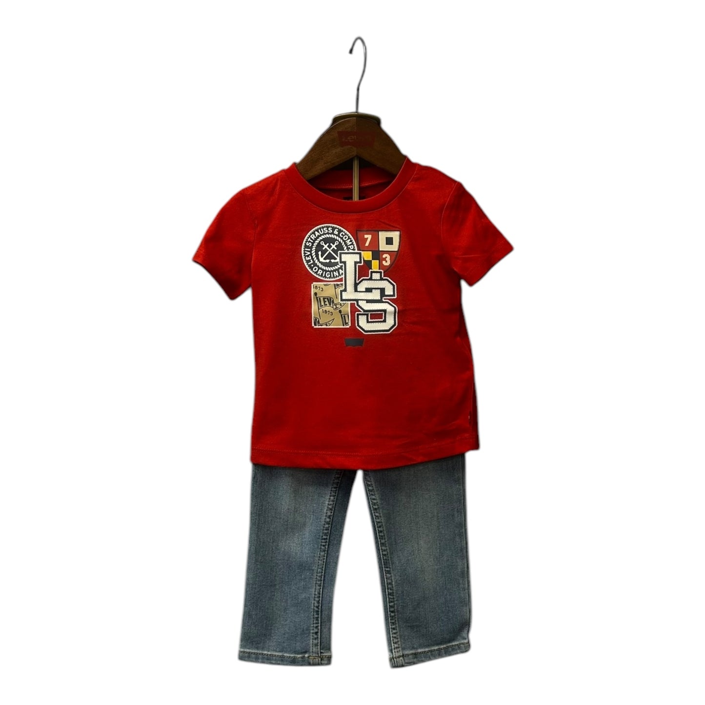 Levi's, 2 piece shorts outfits, Levi's - 3 piece outfit, T-shirt, jacket and jeans, toddler