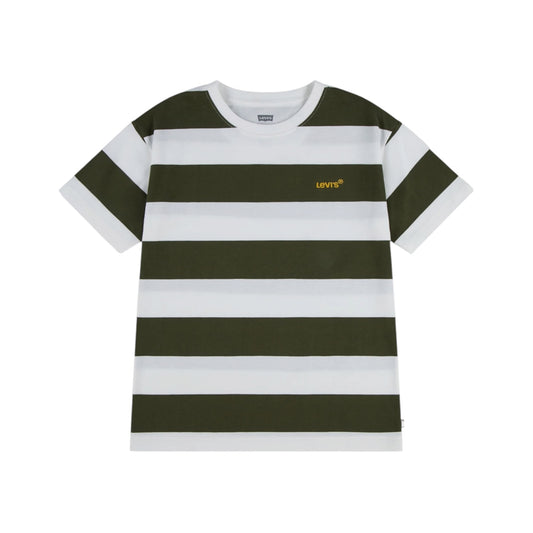 Levi's - Olive and white stripe T-shirt