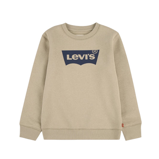 Levi's - Sand sweat top with navy Levi's bat logo print