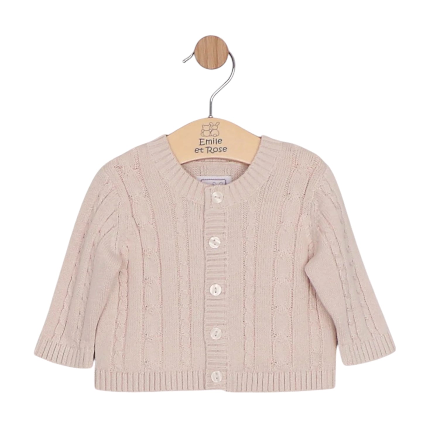 Emile et Rose - Cable knit cardigan, Morgan beige