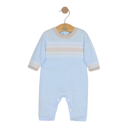 Emile et Rose - knitted romper, blue