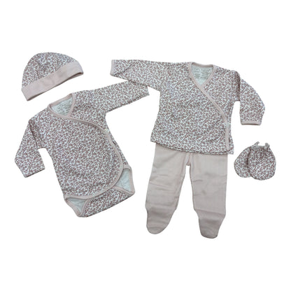 Rapife - 5 piece baby set, pink ditsy