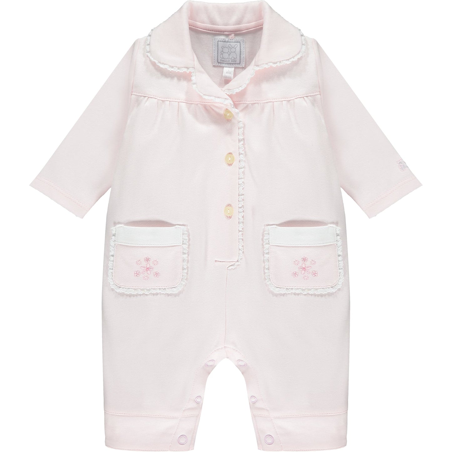 Emile et Rose, pyjamas, Emile et Rose - Pink All in one pyjama