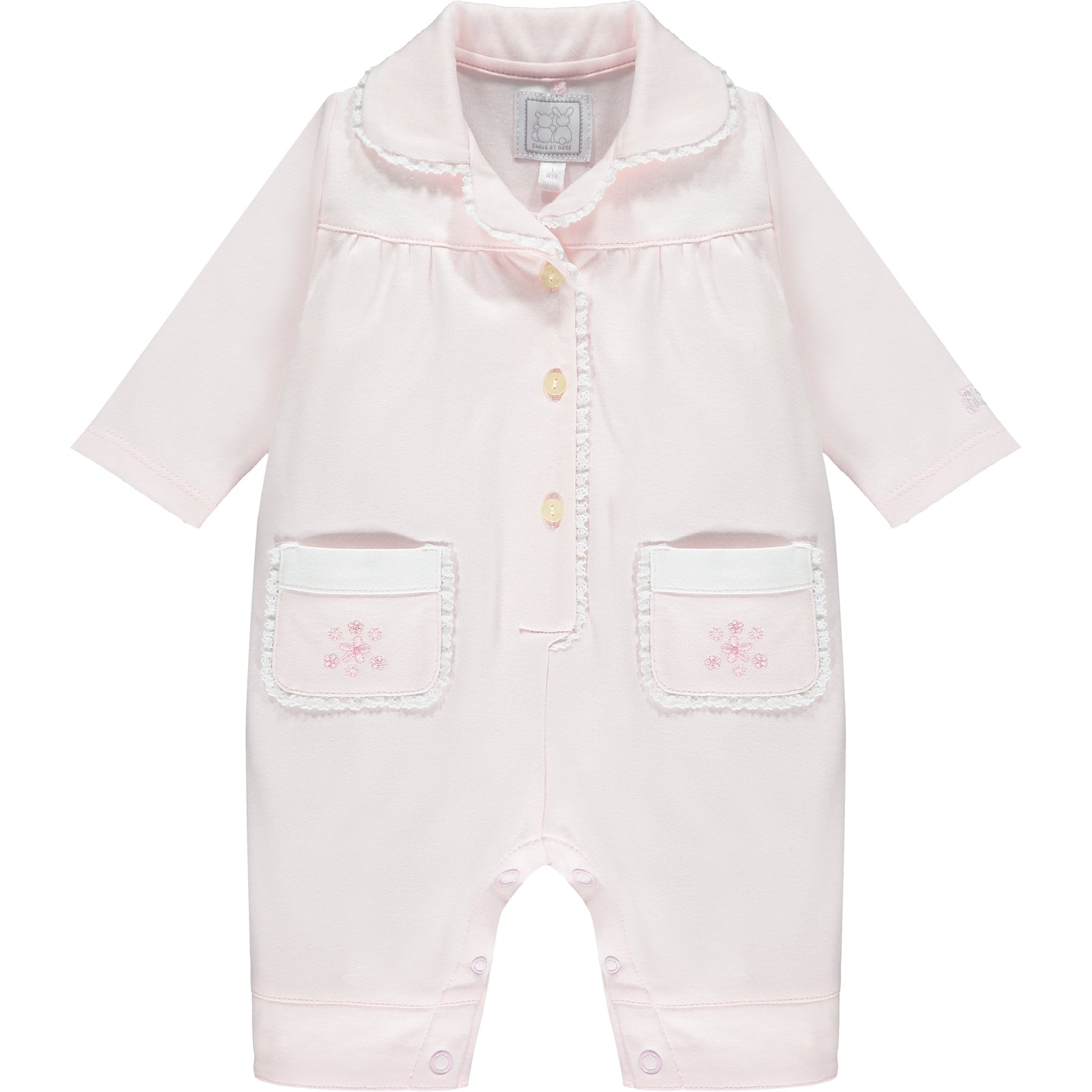 Emile et Rose, pyjamas, Emile et Rose - Pink All in one pyjama