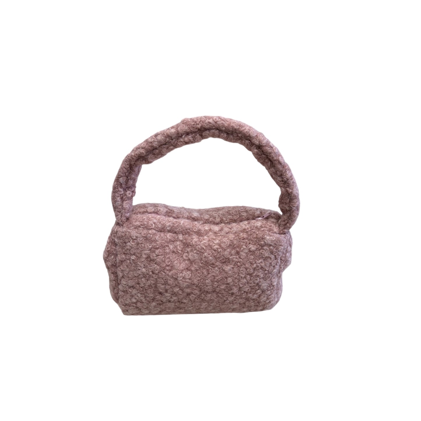 Deolinda - Dusky pink boucle grab bag