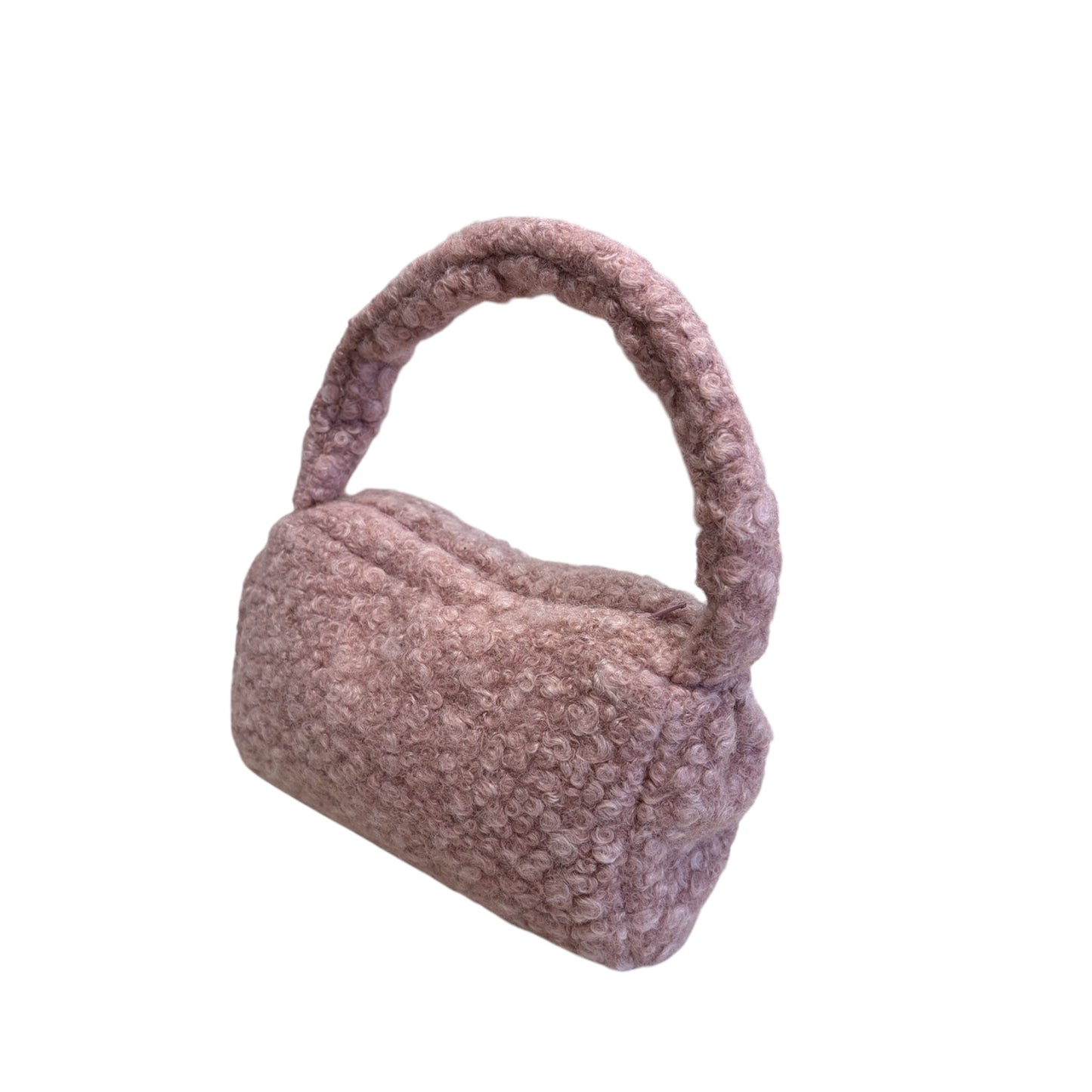 Deolinda - Dusky pink boucle grab bag