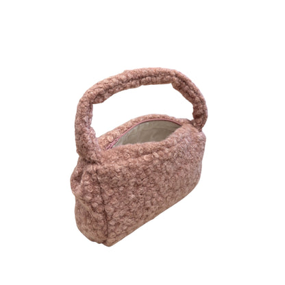 Deolinda - Dusky pink boucle grab bag