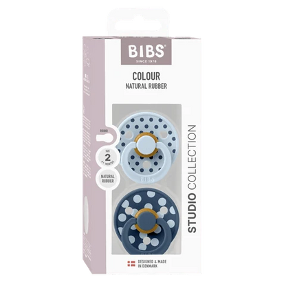 Bibs - Baby blue / steel mix 2pk dummies