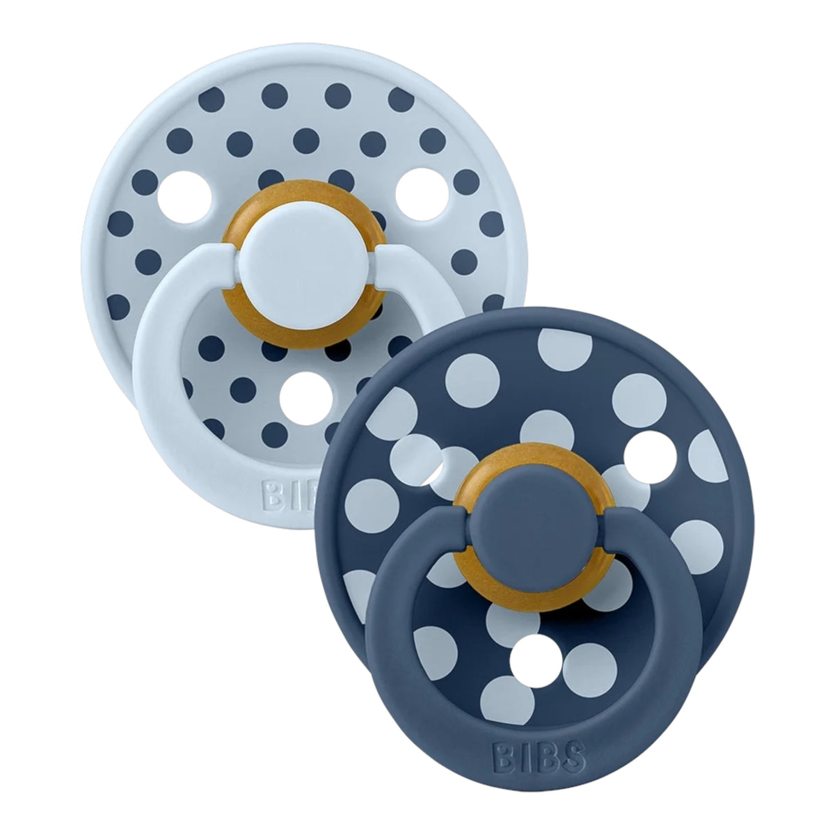 Bibs - Baby blue / steel mix 2pk dummies