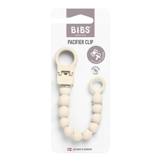 Bibs - Dummy clip, ivory