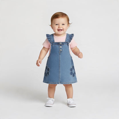 Levi's - Denim pinafore dress, flower