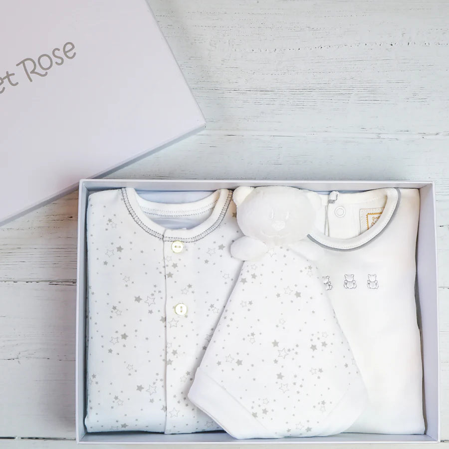 Emile et Rose - Gift box, Tully, Grey stars