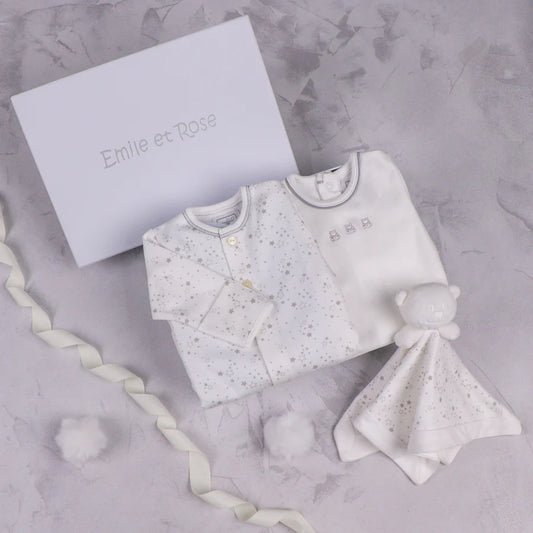 Emile et Rose - Gift box, Tully, Grey stars