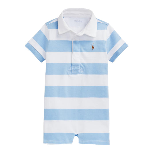 Ralph Lauren, All in ones, Ralph Lauren - Baby all in one, white and pale blue stripe, 6 months