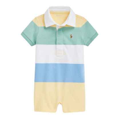 Ralph Lauren, All in ones, Ralph Lauren - Baby all in one, lemon, sage, blue, cream stripe