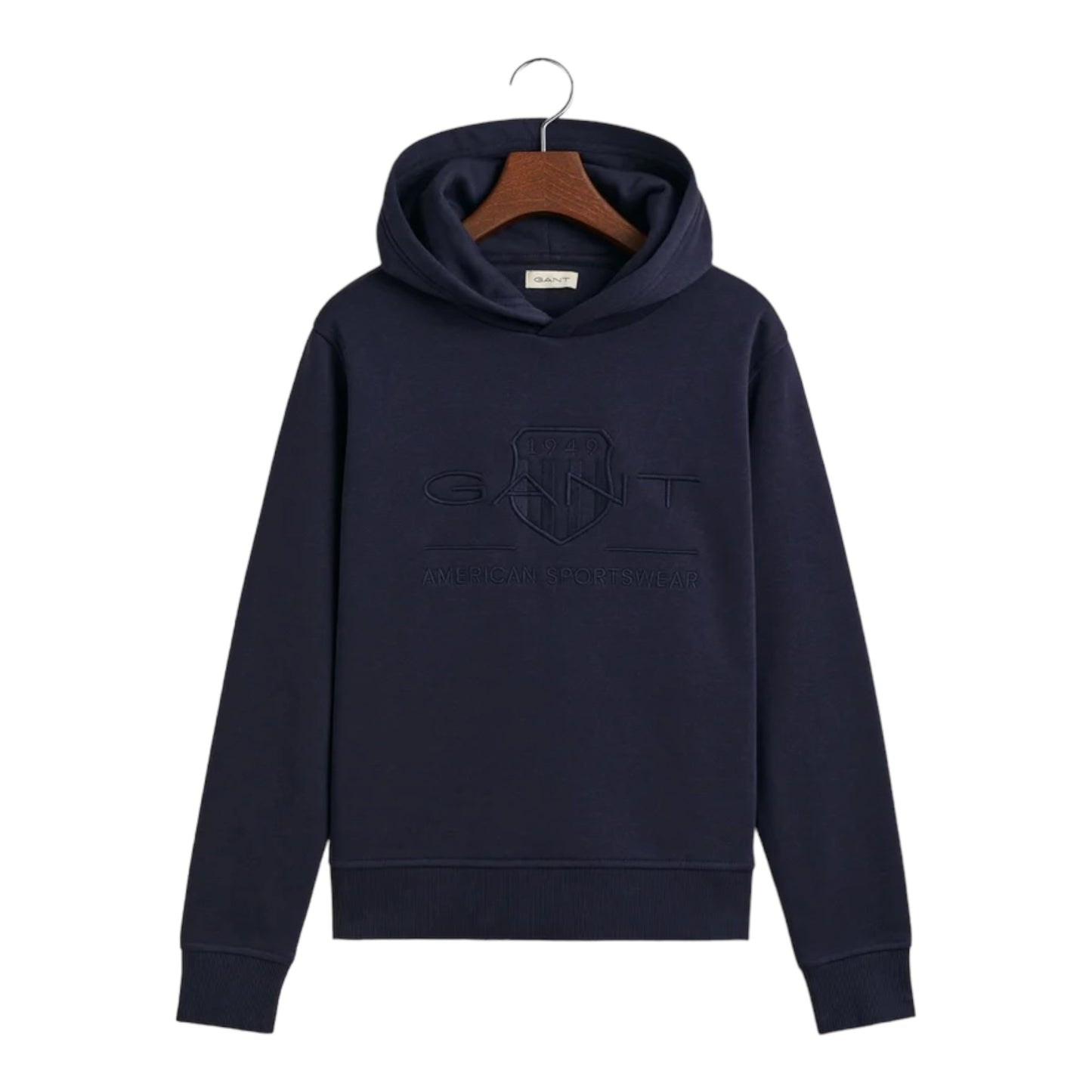 Gant, Hoodies, Gant - Navy hoodie, tonal shield