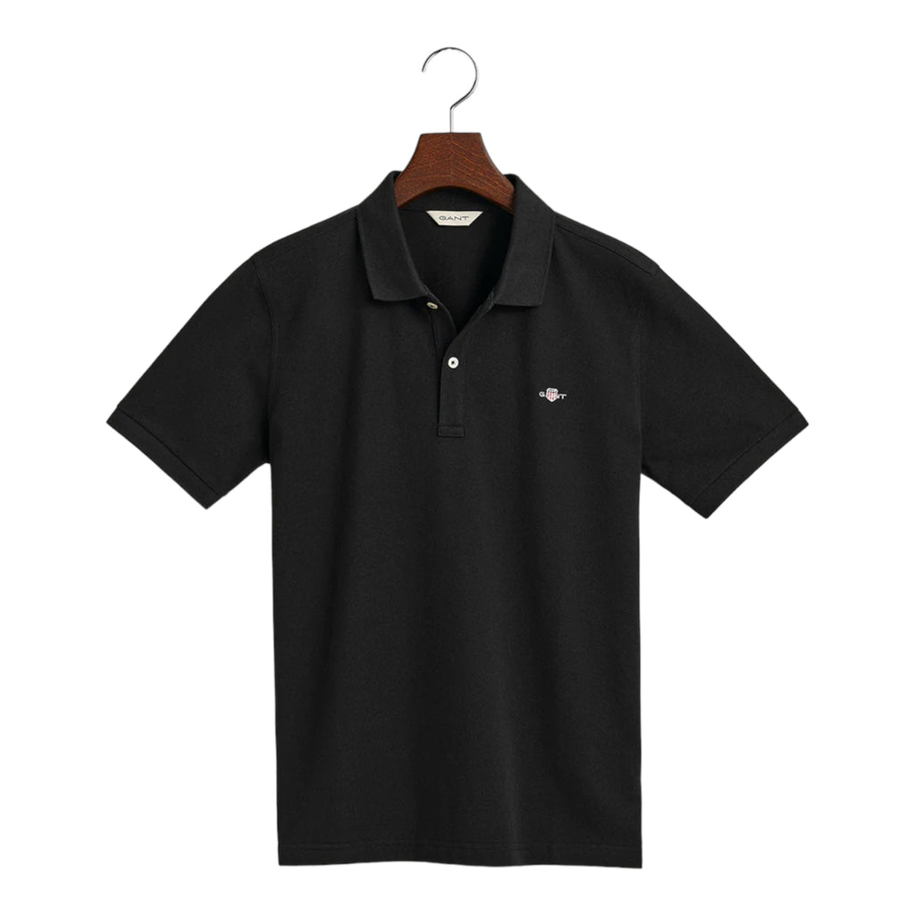 Gant, T-shirts, Gant - Black polo T-shirt