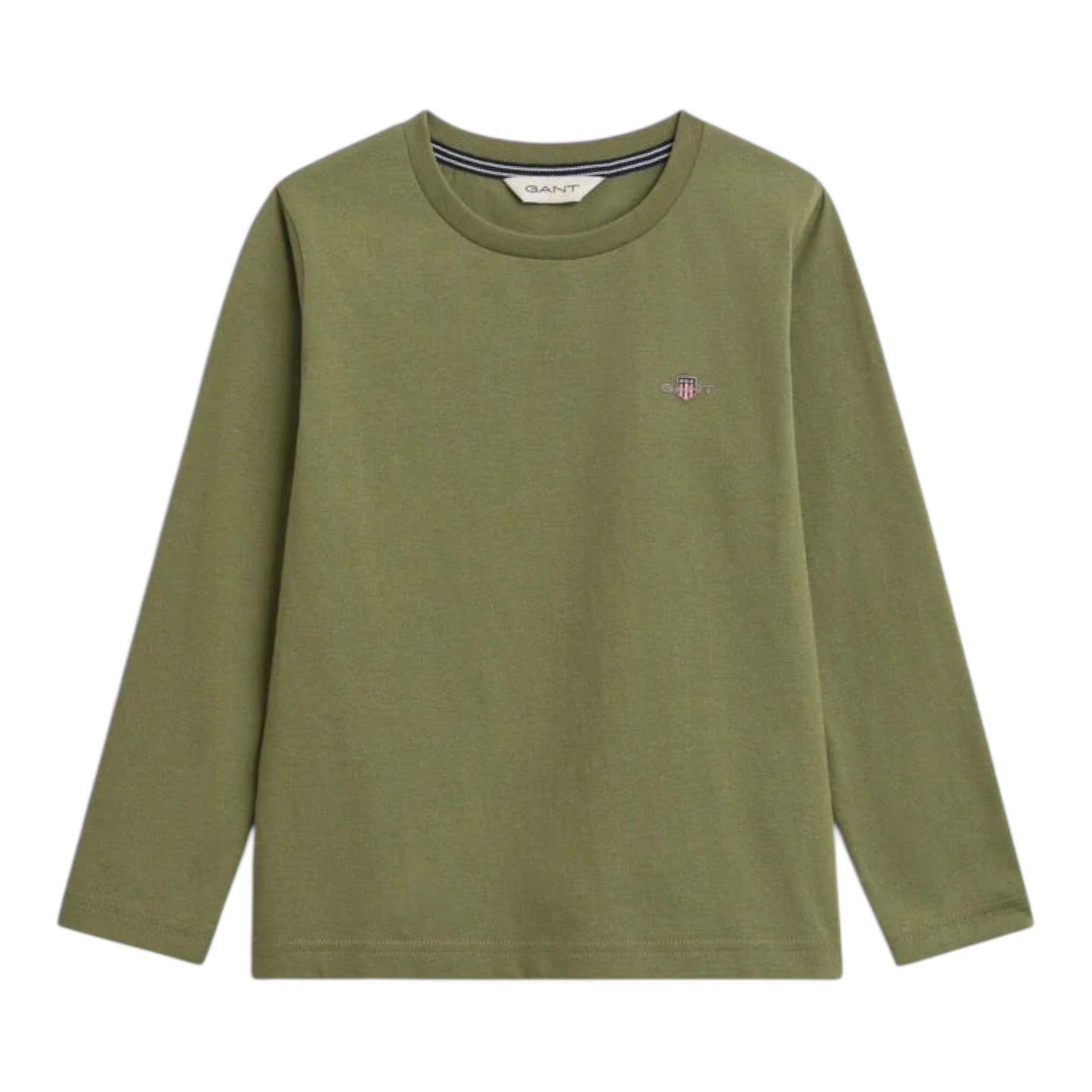 Gant - Olive green, long sleeved T-shirt  2-14yrs