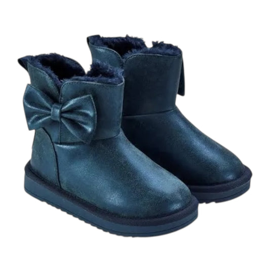 A’Dee - Faux suede boots navy, bowtiful