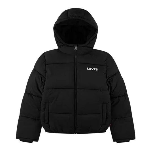 Levi's - Black padded jacket with hood. (4-12yrs)