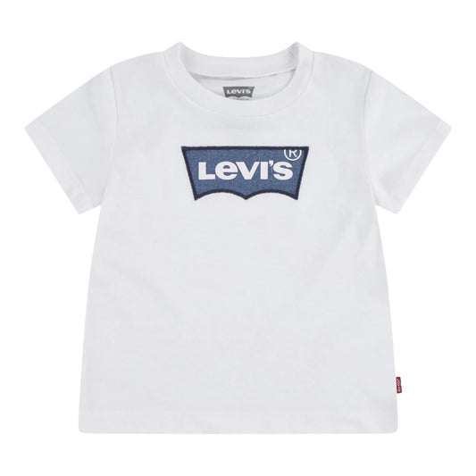 Levi's - Denim logo t-shirt, white. (12m - 36m)