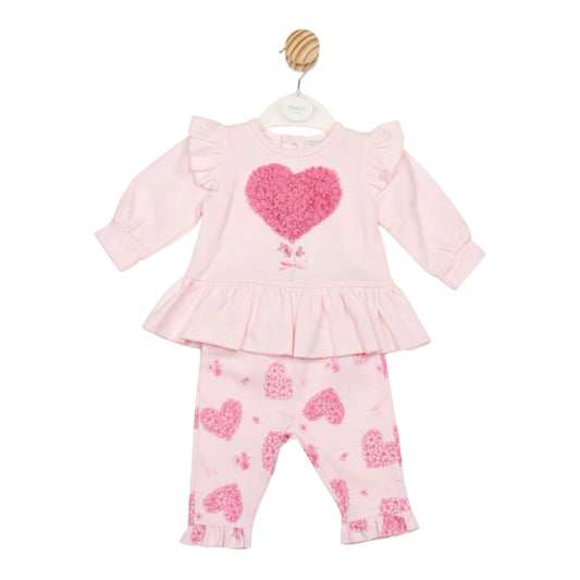Mintini - 2 piece legging outfit, Heart detail on front