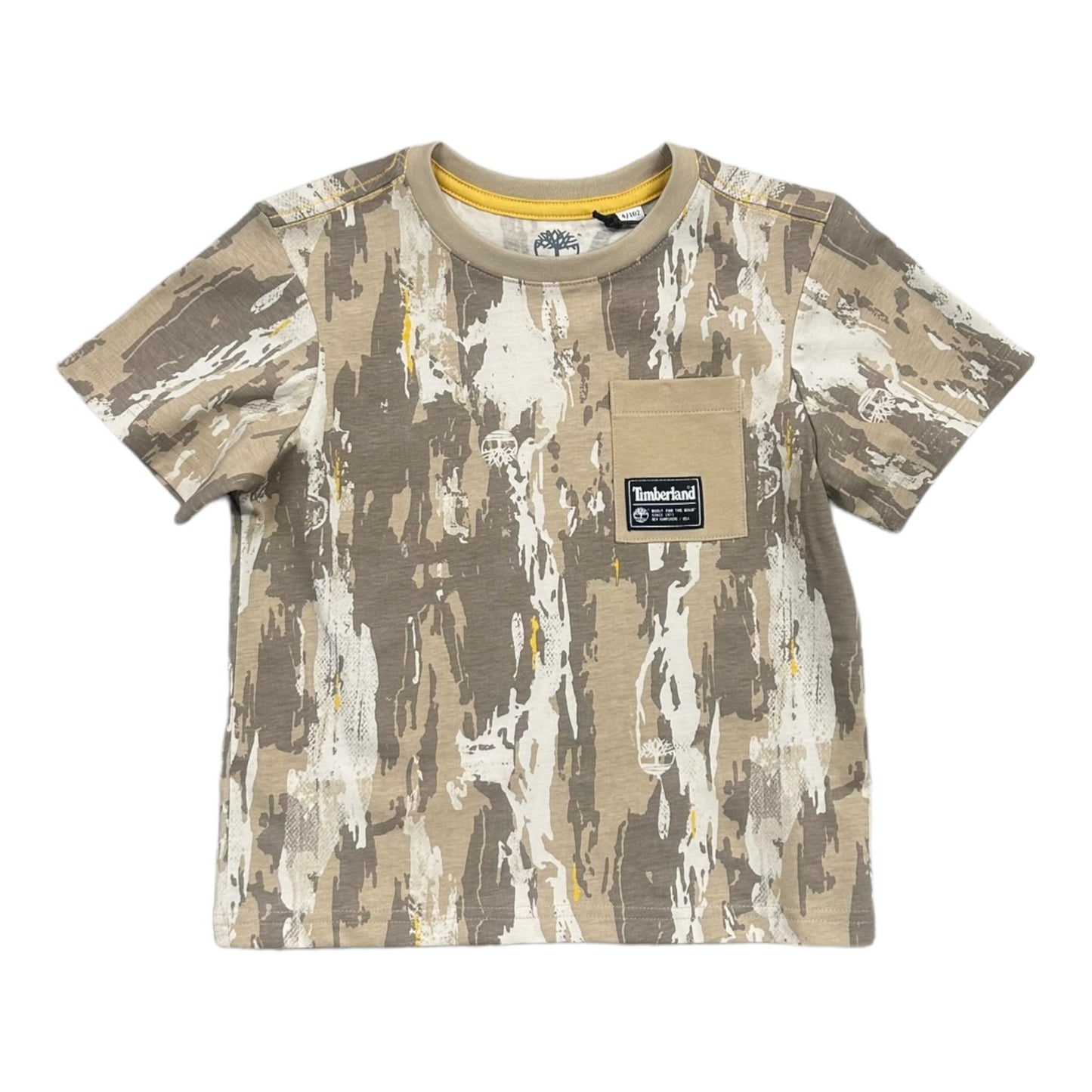 Timberland, T-shirts, Timberland - Kids Camo T-Shirt, Sand