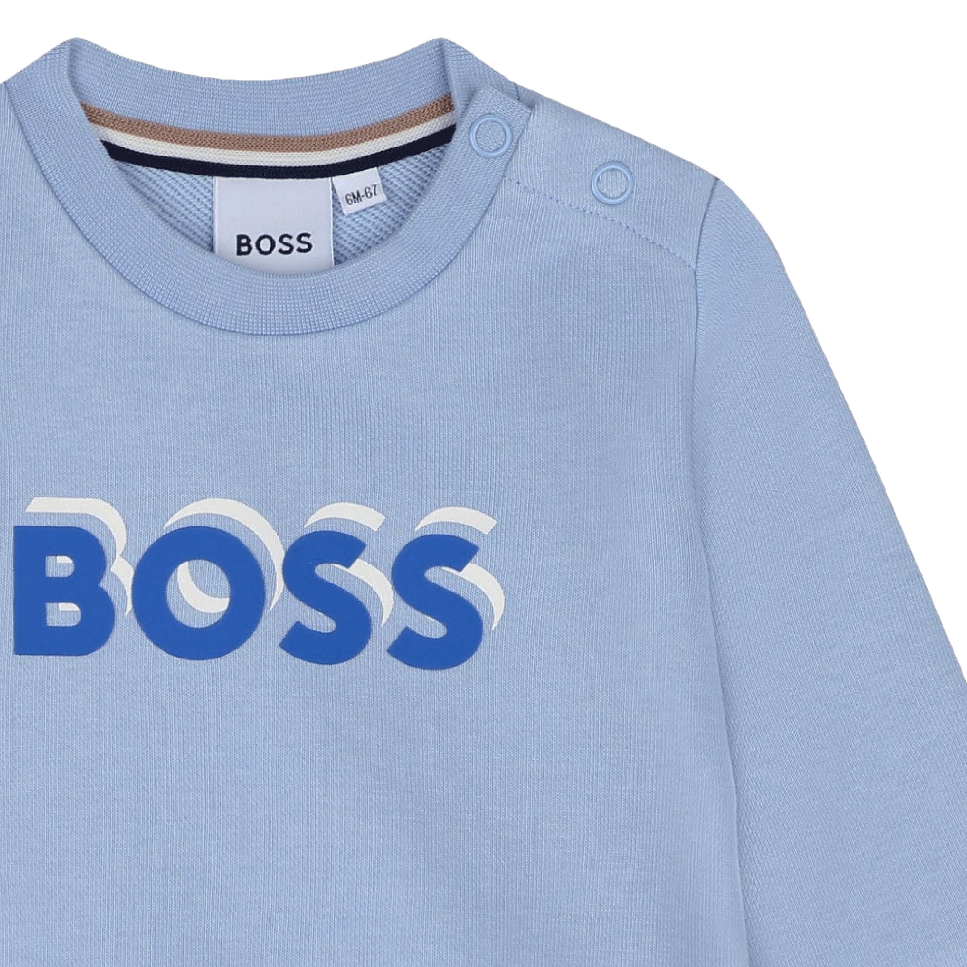 Boss, sweat tops, Boss - light blue sweat shirt, toddler 12m-3yrs