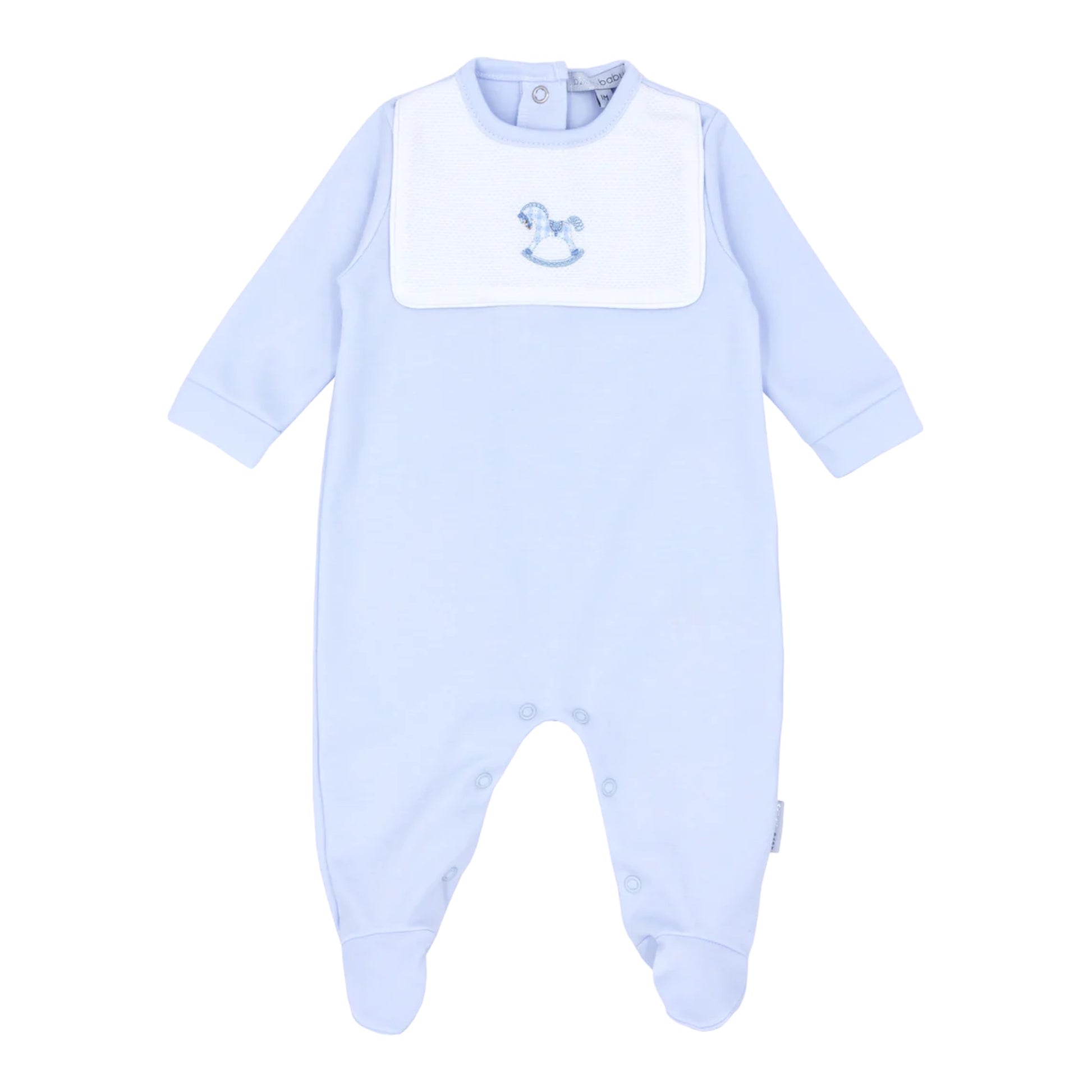 blues baby, All in ones, blues baby - white all in one romper, rocking horse