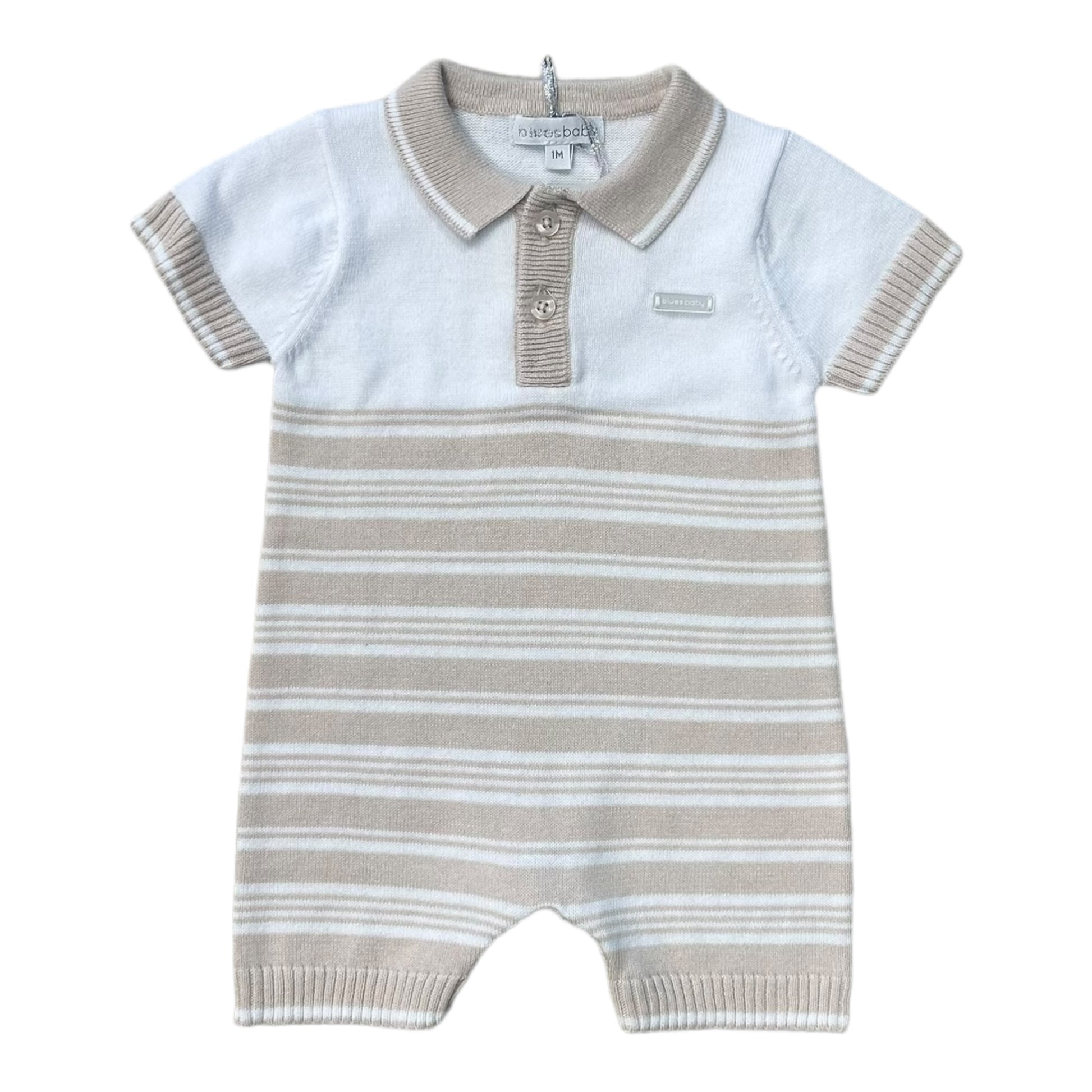 blues baby, Romper, blues baby - Knitted romper, beige