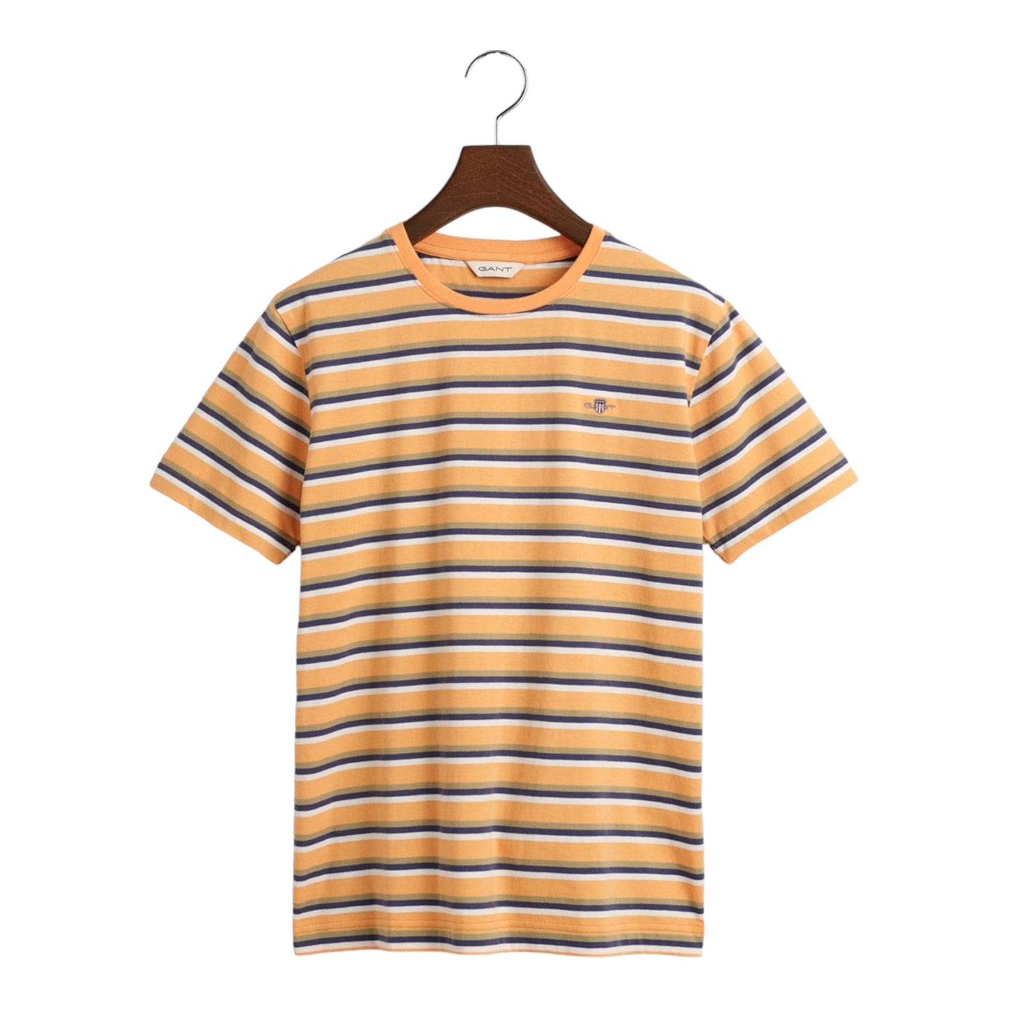 Gant, T-shirts, Gant - Striped shield T-shirt, orange