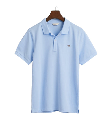 Gant - Short sleeve polo T-Shirt, light blue, Youth