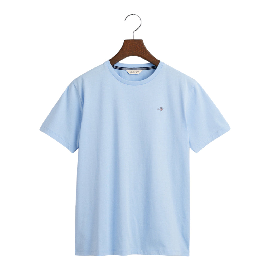 Gant, T-shirts, Gant - Crew neck, light blue T-shirt, youth