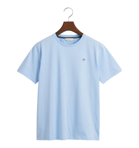 Gant, T-shirts, Gant - Crew neck, light blue T-shirt, youth