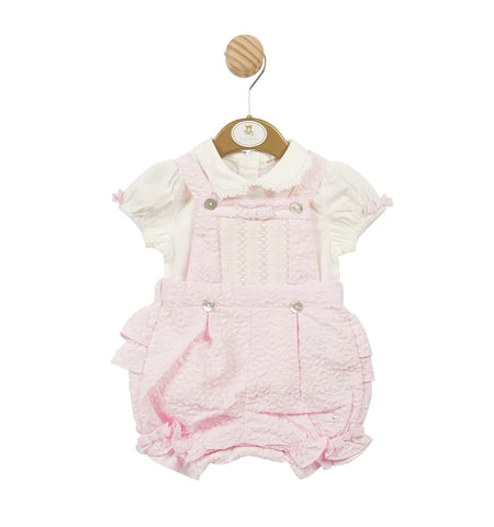 Mintini, Dungarees, Mintini - Pink summer 2 piece dungaree outfit