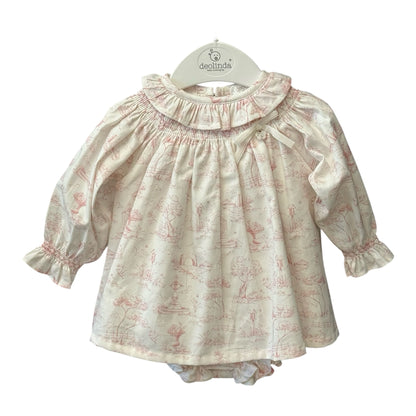 Deolinda - Dress, Pink garden print