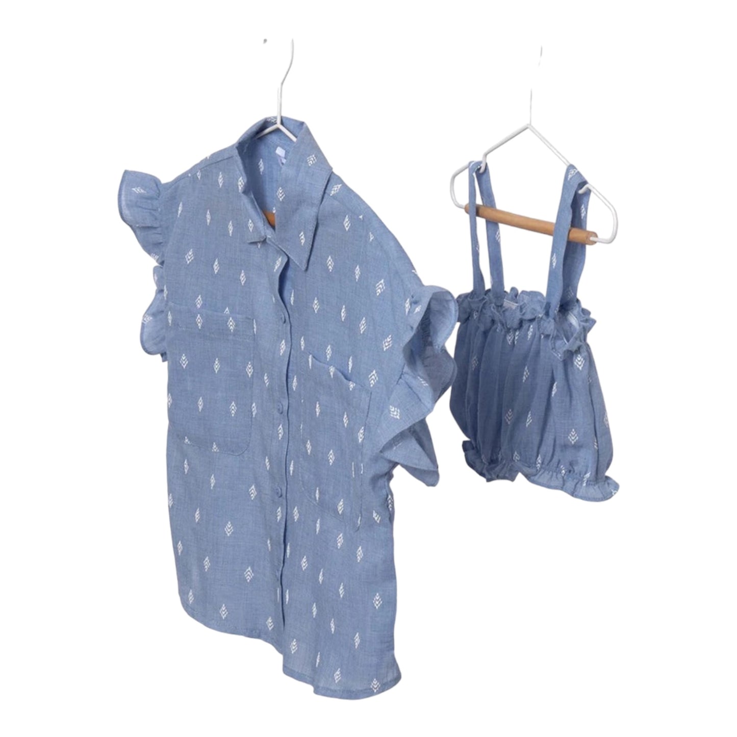 Mayoral -  Blouse set, chambray blue