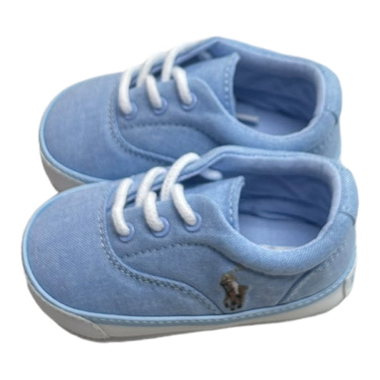 Ralph Lauren, footwear, Ralph Lauren - Pale blue textile baby shoes, trainer style