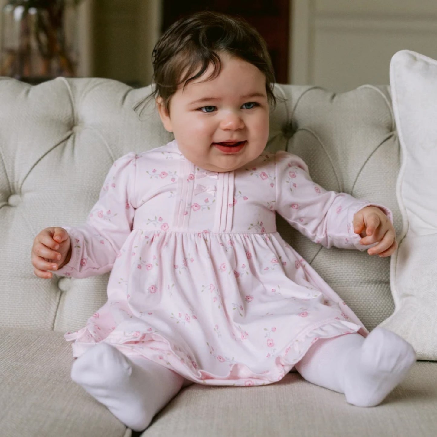 Emile et Rose - Pink dress with all over floral print, Harlow