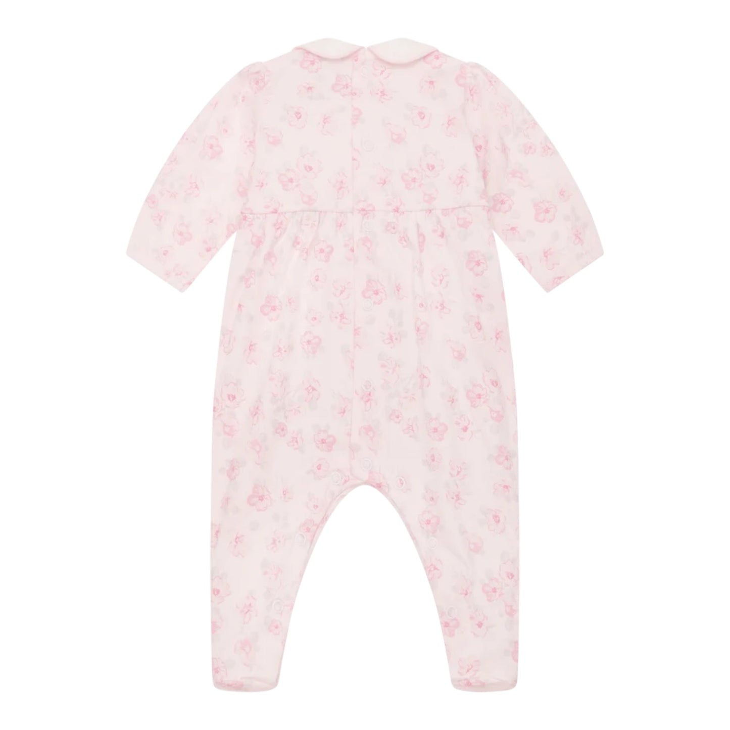 Emile et Rose - Pink all in one with all over floral print, with matching headband