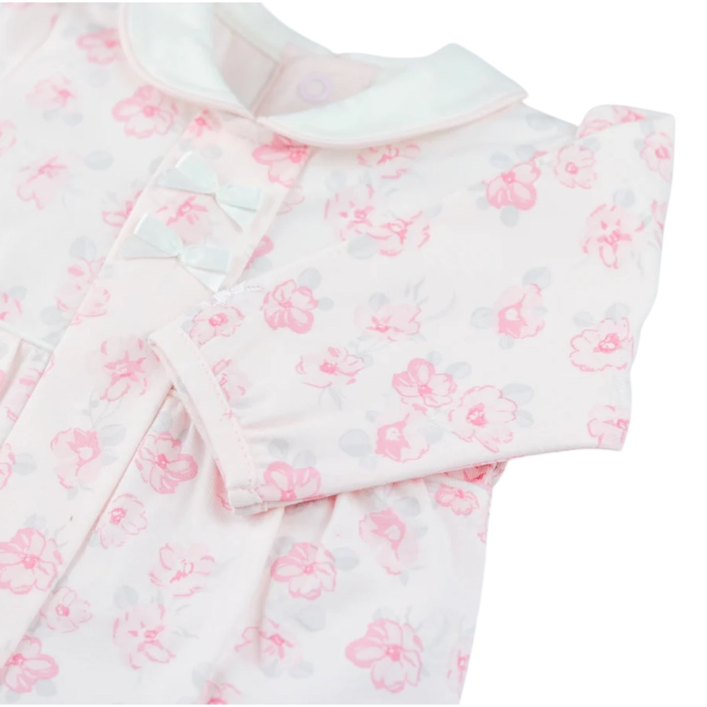 Emile et Rose - Pink all in one with all over floral print, with matching headband