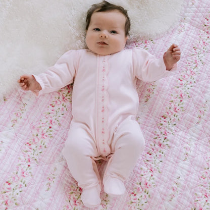 Emile et Rose - Light pink all in one, with floral embroidery, Kelly