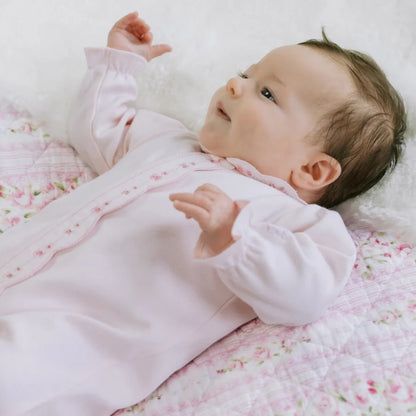 Emile et Rose - Light pink all in one, with floral embroidery, Kelly
