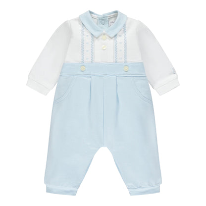 Emile et Rose, rompers, Emile et Rose - Pale blue and white all in one, Denny